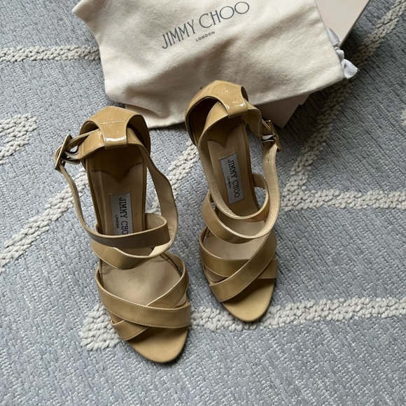 Jimmy Choo patent leather strap heels - Picture 2 of 11